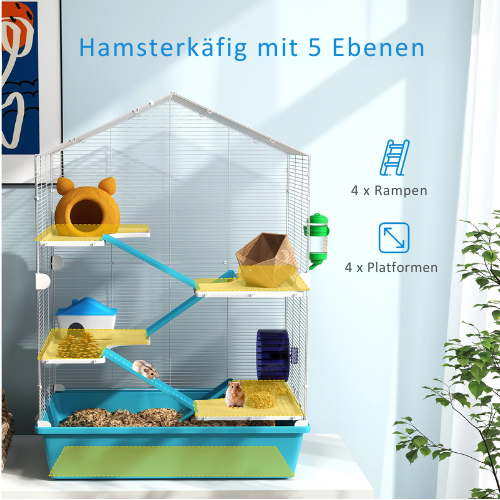 Hamsterkäfig mit 5 Ebenen