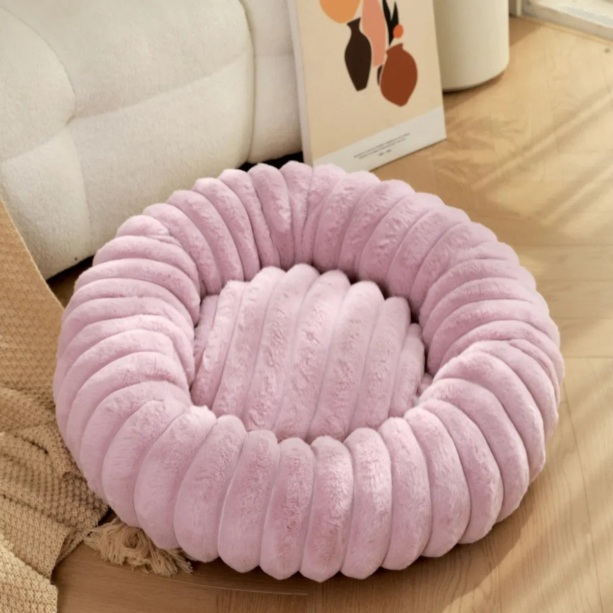 Flauschiges Hundekörbchen