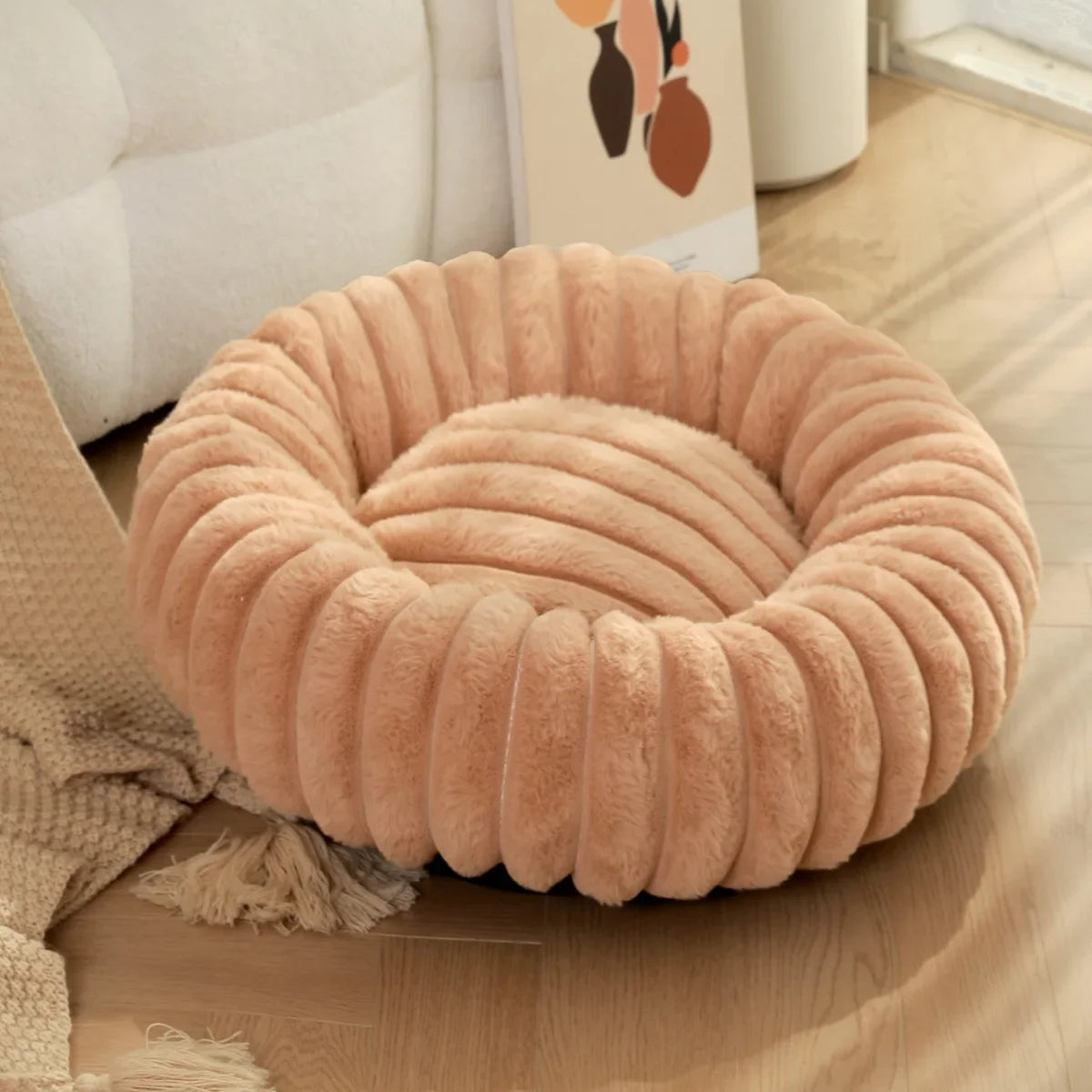 Flauschiges Hundekörbchen