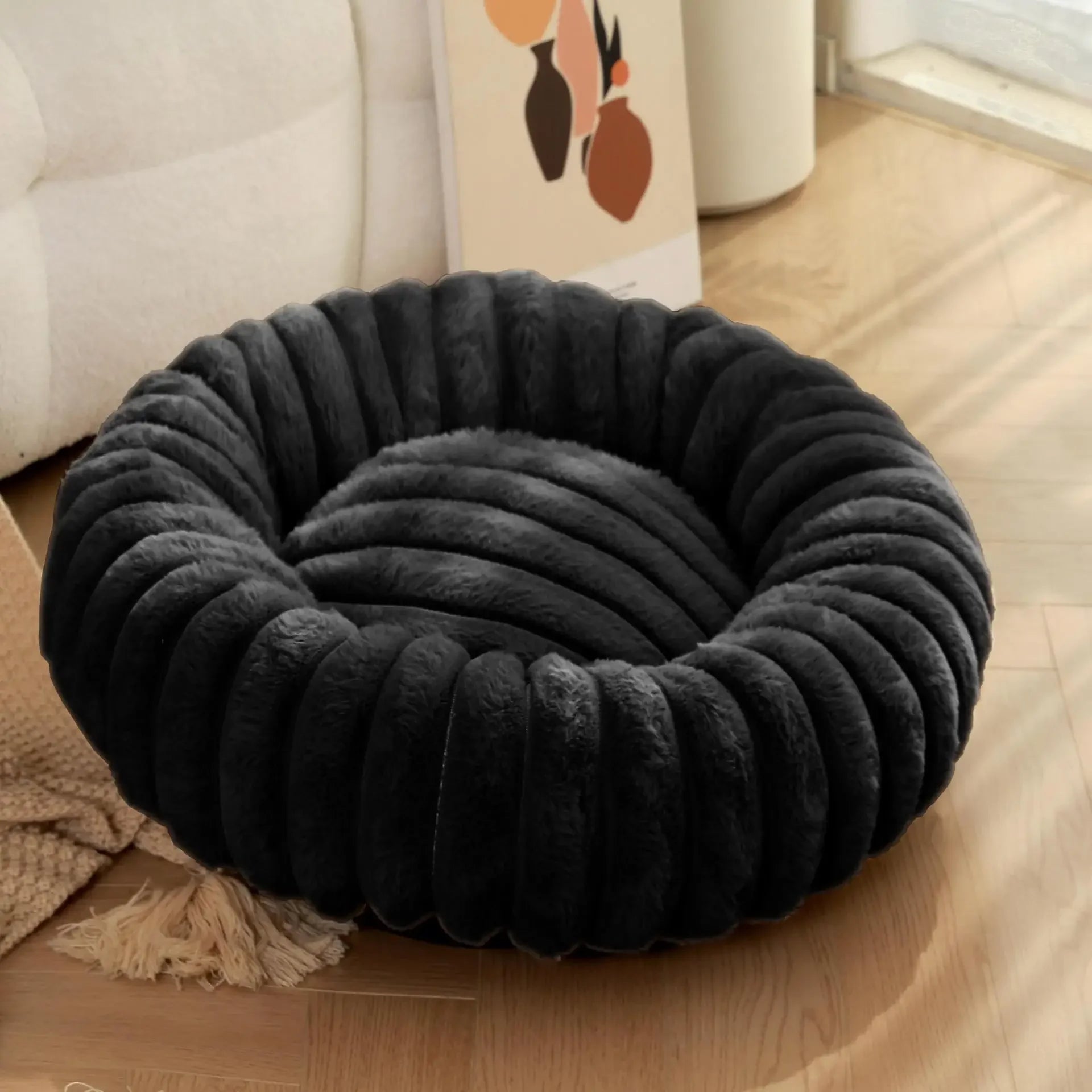 Flauschiges Hundekörbchen