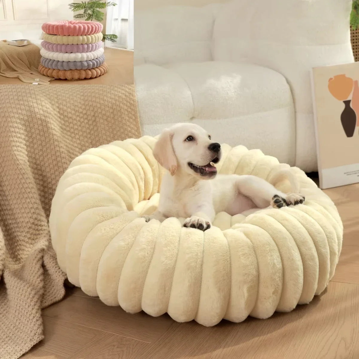 Flauschiges Hundekörbchen