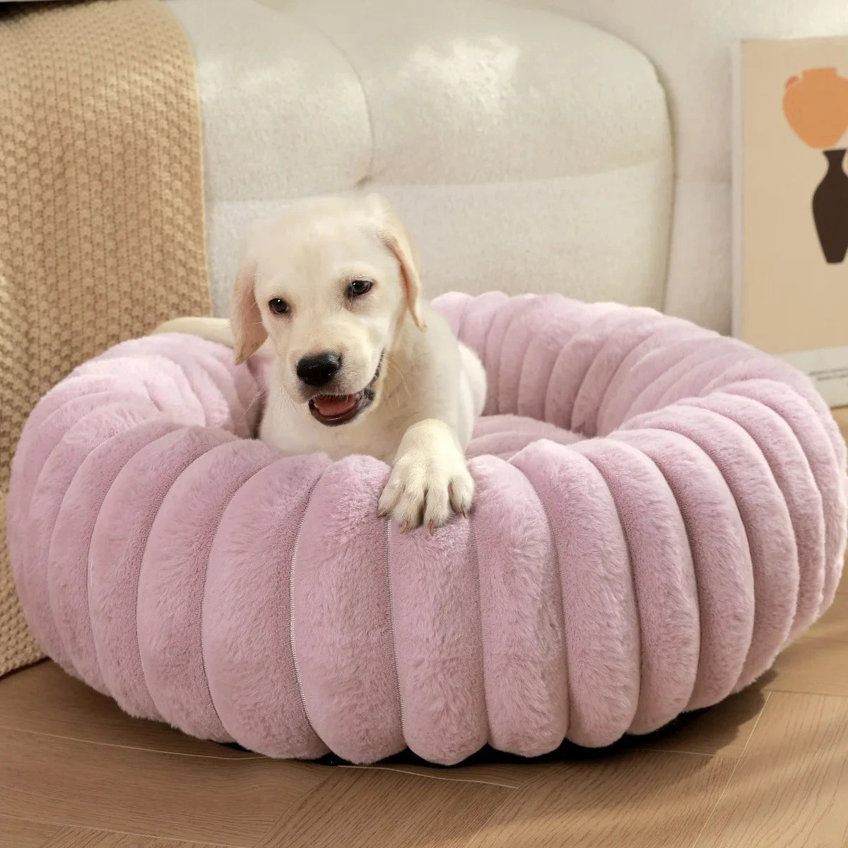 Flauschiges Hundekörbchen